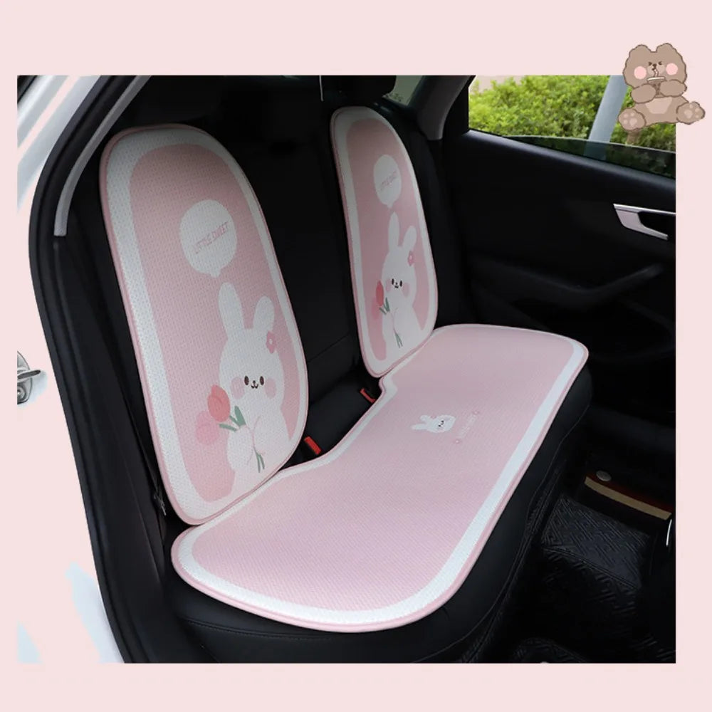 Bear Cartoon Bear Car Seat Cushion Protector Mat Breathable Summer Breathable Seat Pad Honeycomb Dust Proof Car Ice Silk Cushion