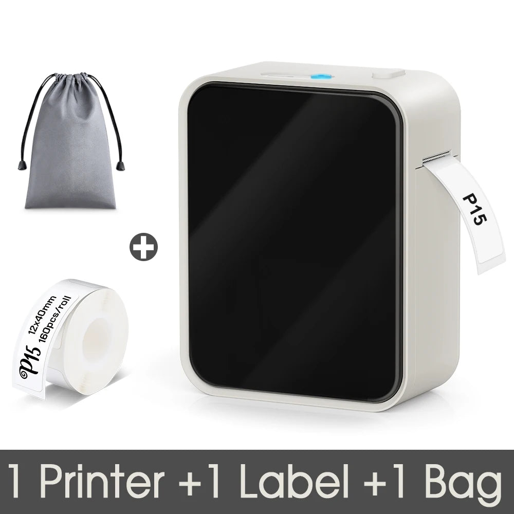 Imprimante d'étiquettes Pristar P15, mini-étiqueteuse portable sans encre Bluetooth, similaire à l'étiqueteuse D30 D11 D101 D110, imprimante thermique