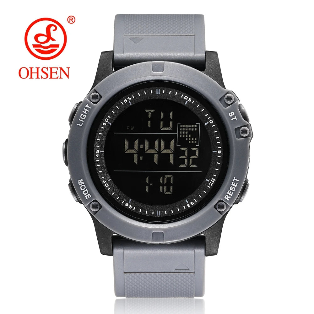 Relojes de hombre Reloj digital impermeable deportivo para hombre Esfera LED grande Moda Caqui Reloj de pulsera militar Reloj Masculino