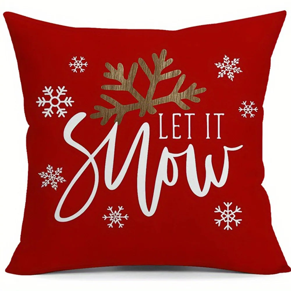 Merry Christmas Pillowcase – Let It Snow & Shine Bright