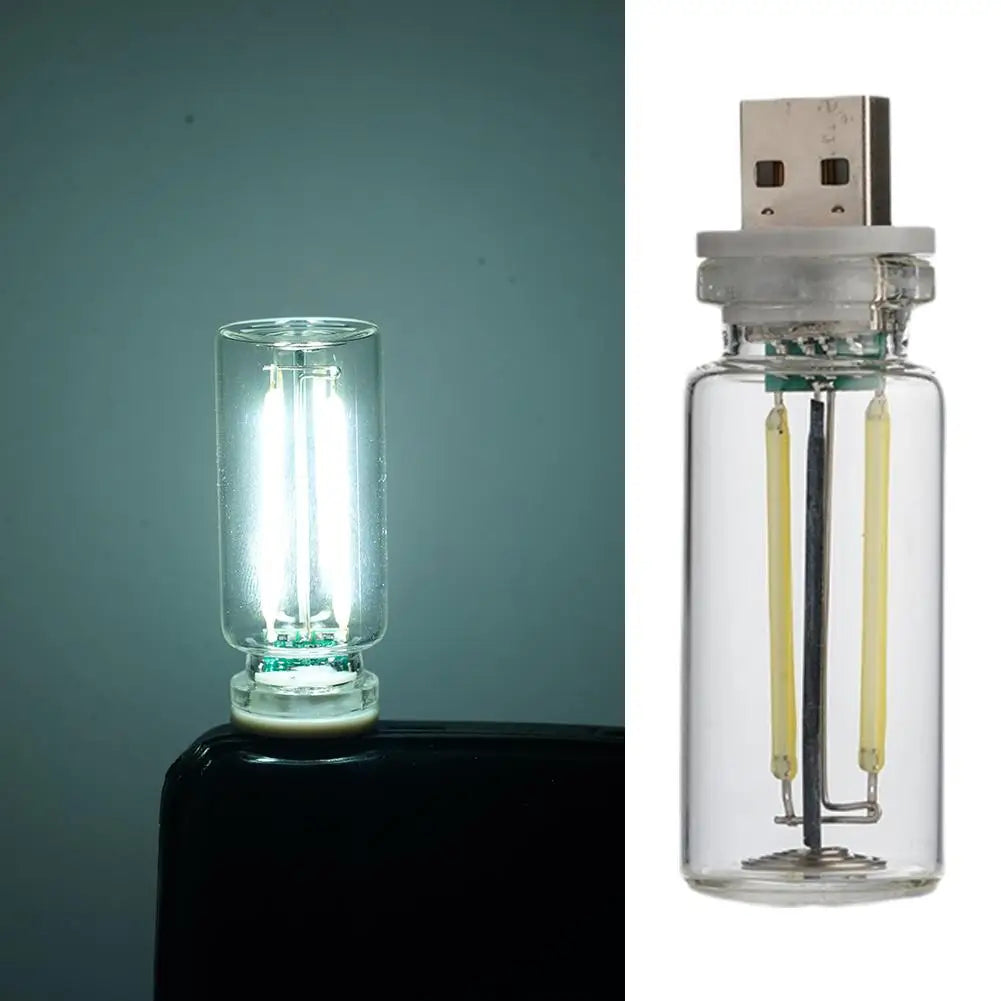Decora herramientas USB táctil Control noche LED Luz Ambiente Lámpara incandescente Filamento LED Bombilla Decoración de dormitorio DIY