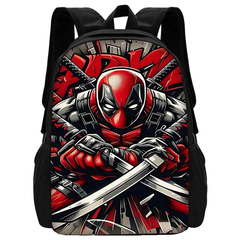 Deadpool Child School Backpack With Shoulder Bag Pencil Bags School Bags for Boys Girls Best Gift