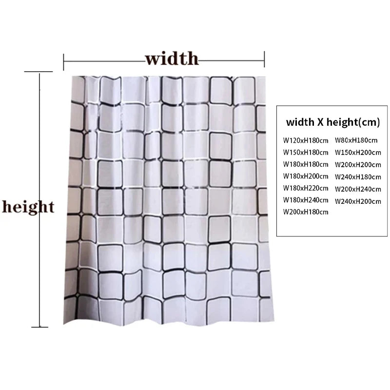 Cortina de ducha impermeable, a prueba de moho, duradera, para baño, con ganchos, cortinas de bañera estampadas modernas, accesorios de baño