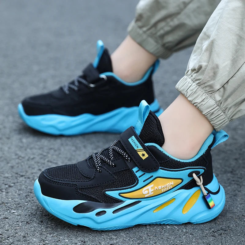Zapatillas deportivas de malla para niños y niñas, transpirables y antideslizantes, para correr, caminar, zapatillas casuales infantiles