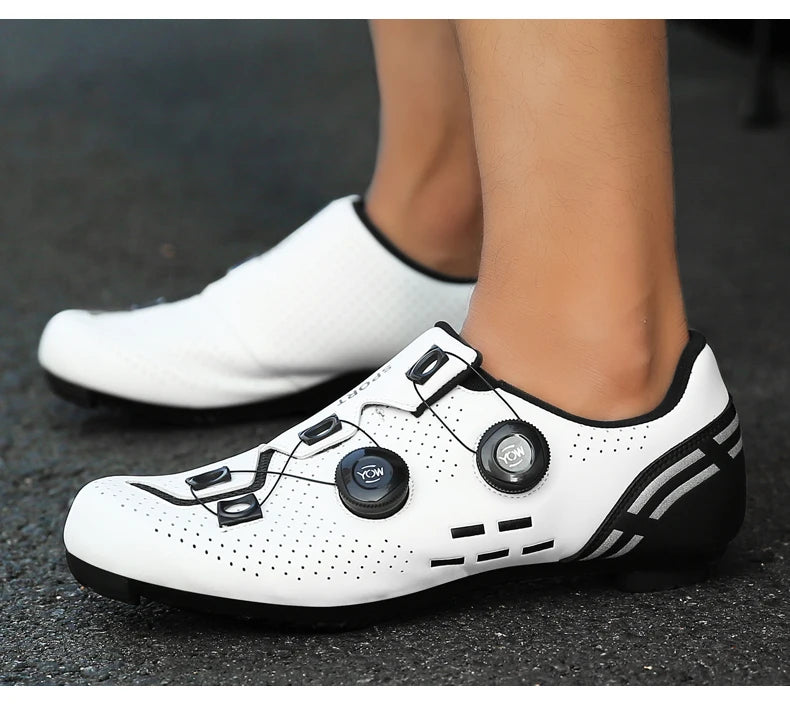 Zapatillas de Ciclismo de Velocidad, Zapatillas de Ciclismo de Carretera para Hombres y Mujeres, Zapatillas de Ciclismo de Ruta, Zapatillas de Ciclismo de Carreras Autoblocantes para Shimano