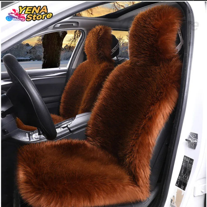 Plush Faux Sheepskin Car Seat Cover