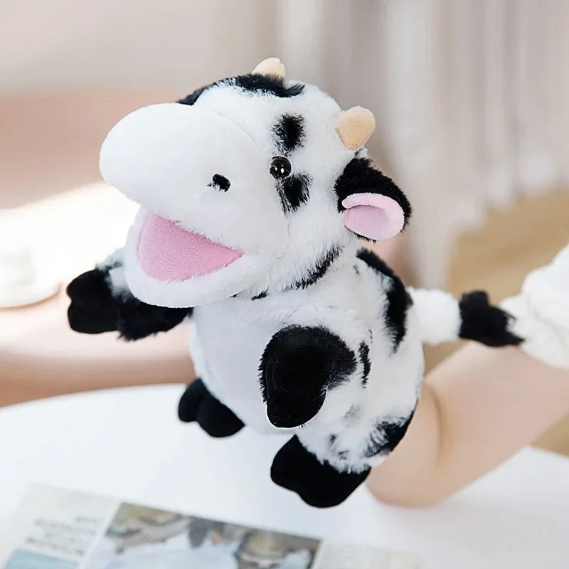 Peluches Animaux Jouets Main Doigt Histoire Marionnette Kawaii Poupées Éducatifs Bébé Jouets Canard Agneau Vache Chien Cheval Enfants Cadeau