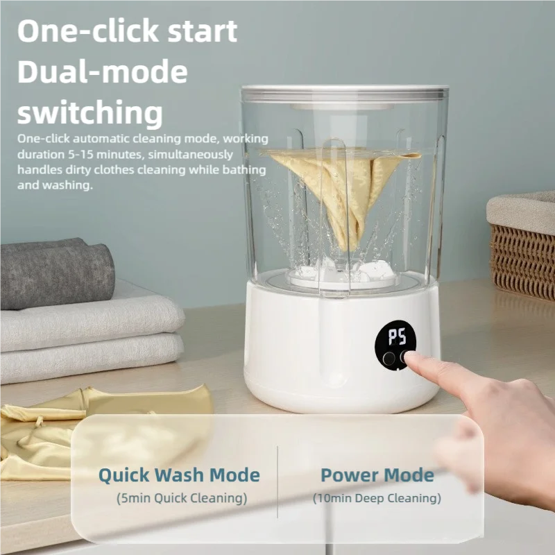 TINSOL Portable Mini Washing Machine Laundry Device Perfect for Travel Socks & Underwear Cleaning Effortlessly Clean Your Clothe