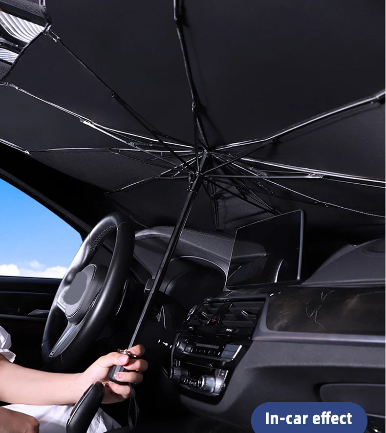Paraguas parasol para coche Protector parasol para coche Sombrilla de verano Accesorios de protección interior para parabrisas para sombreado de automóviles