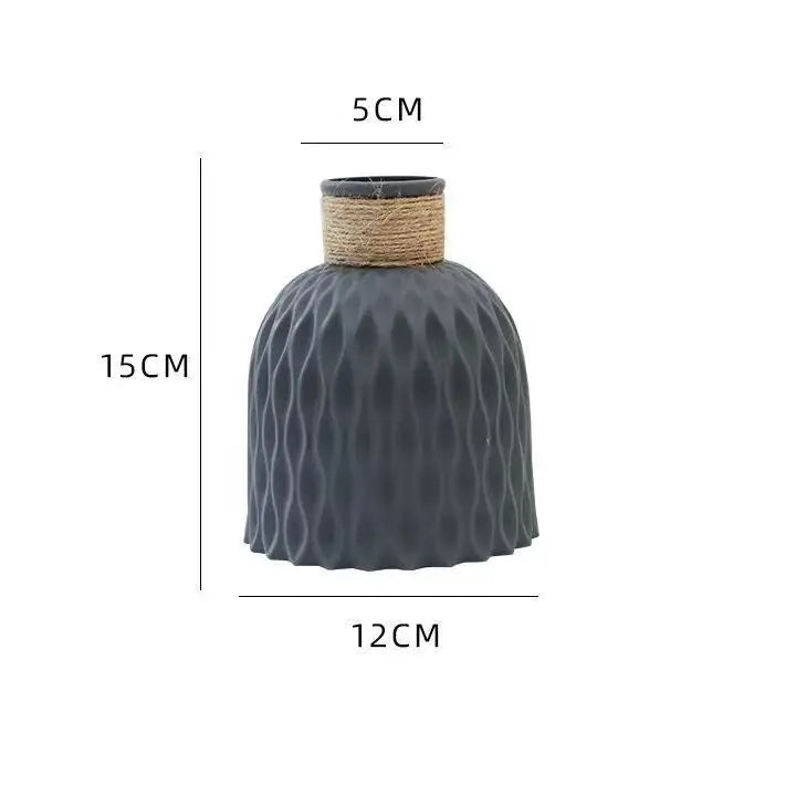 Vase décoratif de table en plastique 1/2, vase moderne de célébrité Internet, décoration de salle à manger et de salon, non hydroponique