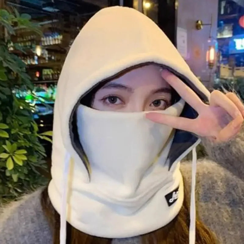 Nueva Máscara de Esquí Balaclava de Lana de Cara Completa para Invierno Gorro Cortavientos Cálido de Felpa para Cuello, Capucha Gruesa para Exteriores
