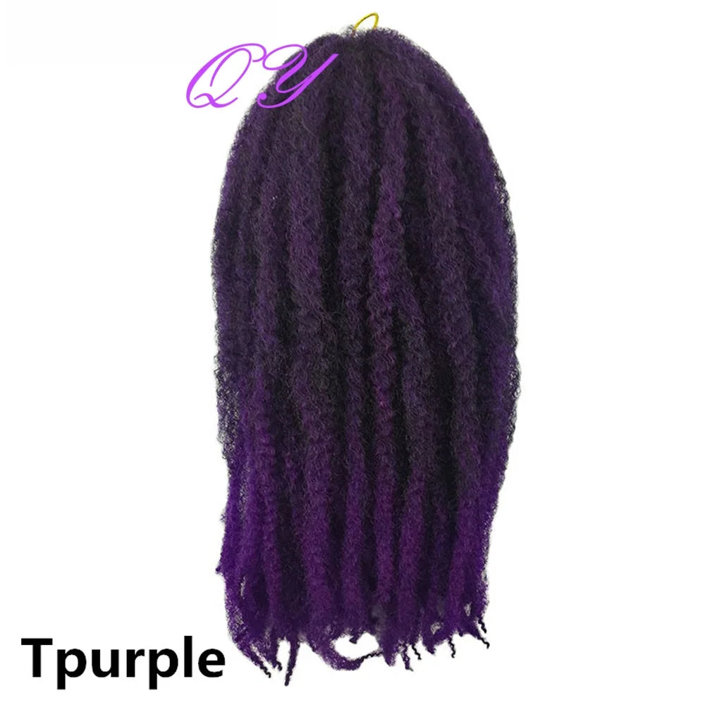 2 pcs Marley Twists Hair Braiding hair synthetic afro kinky Crochet Braiding Hair Extensions for women