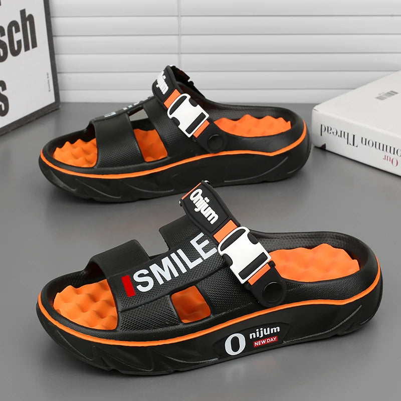 Nuevas Zapatillas de Masaje para Hombre, Sandalias Interiores y Exteriores, Cómodas Diapositivas Suaves de Playa, Zuecos, Zapatos Casuales para Hombre y Mujer, Zapatillas de Casa