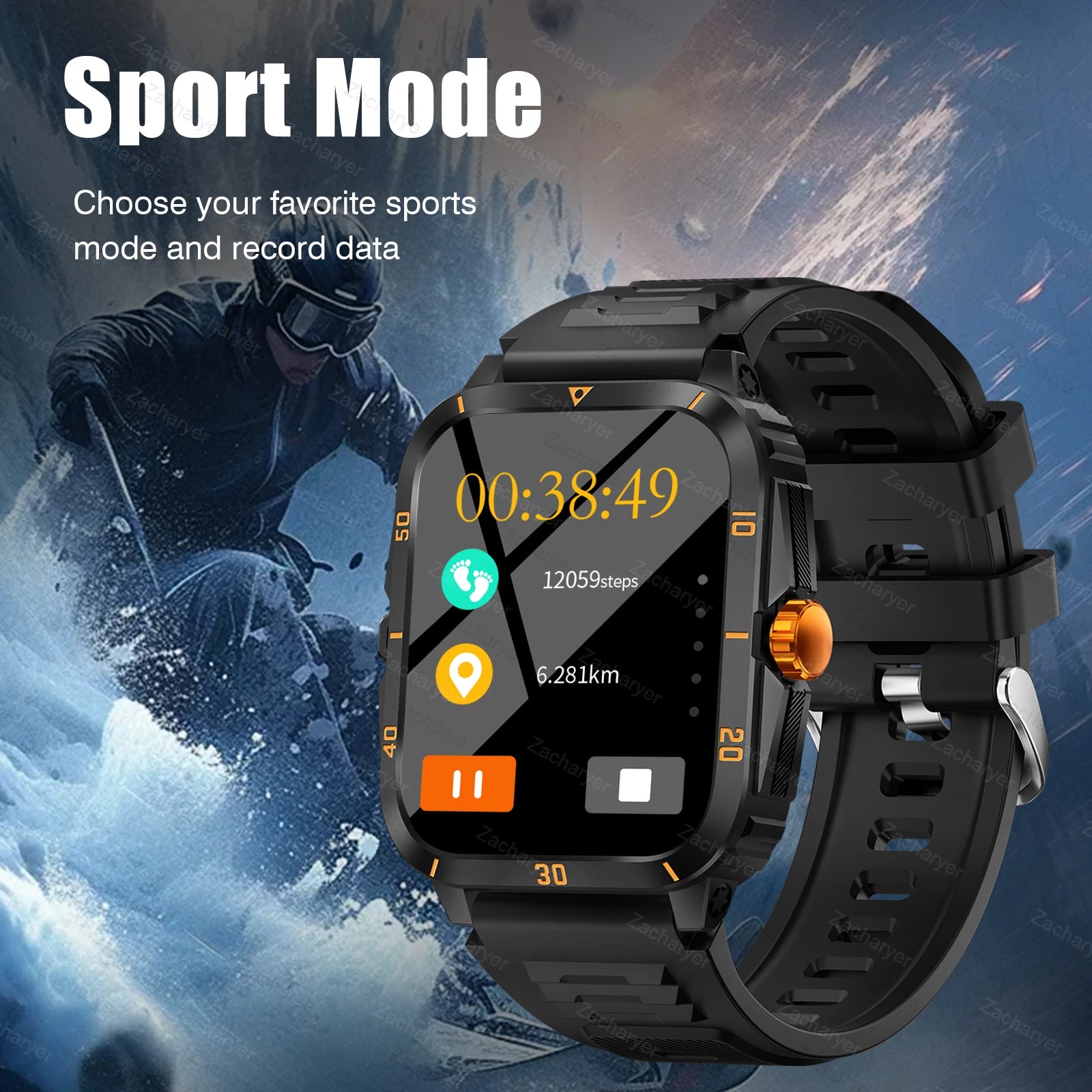 Reloj inteligente, llamadas/marcación inalámbricas, modo multideporte, recordatorio y rechazo de llamadas, recordatorio de SMS, para iPhone/Android