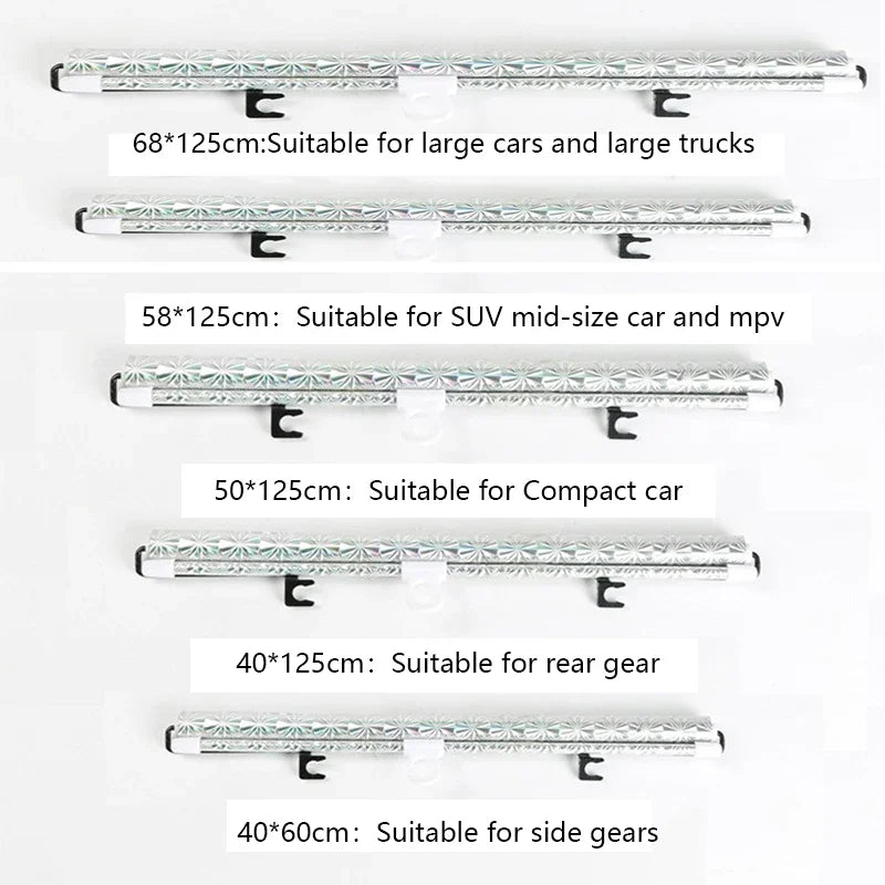 Parasol retráctil para parabrisas de coche, versátil, portátil, totalmente funcional, cortinas parasol para ventana delantera de coches, accesorios para automóvil