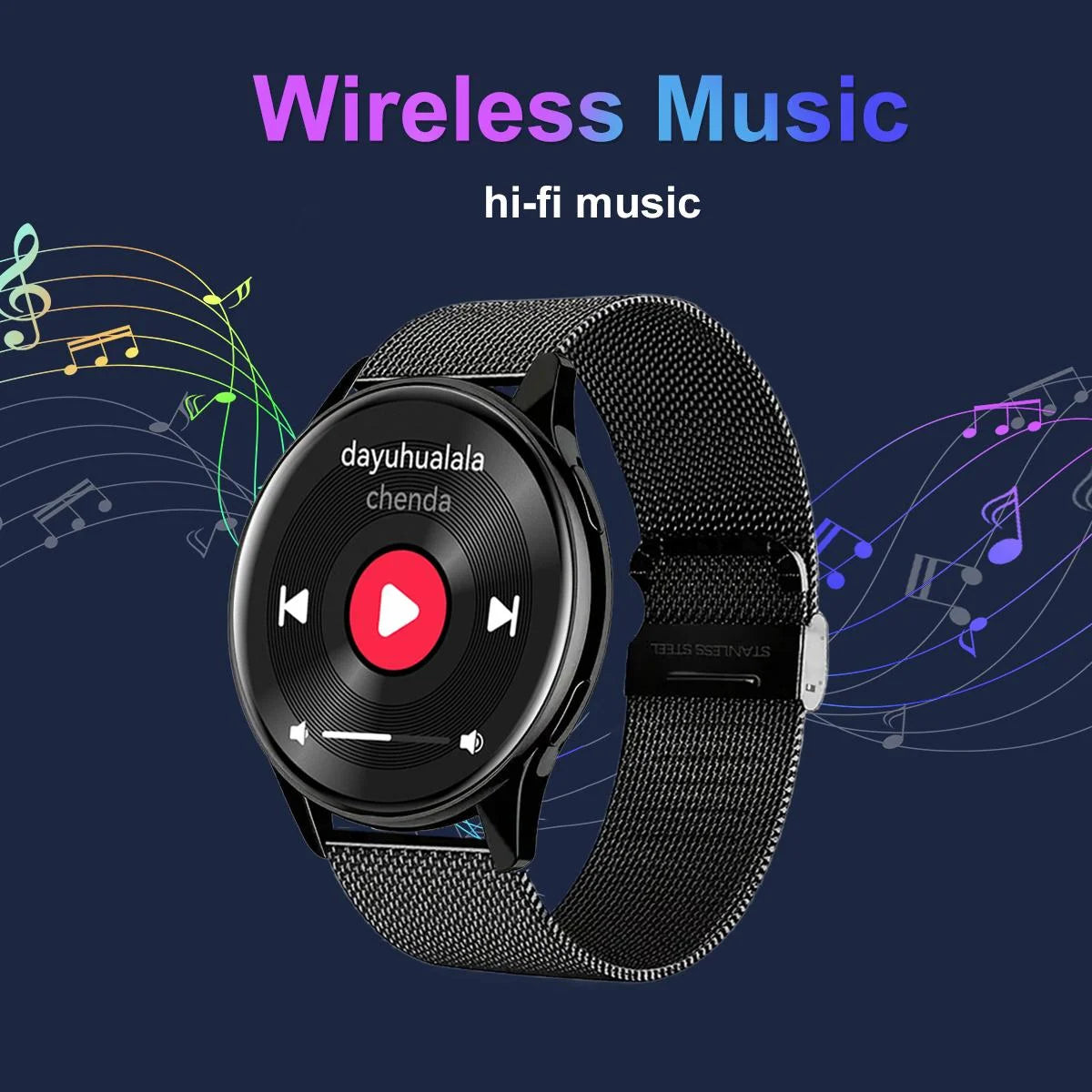 Reloj inteligente, llamadas/marcación inalámbricas, modo multideporte, alertas, para hombres y mujeres, fondo de pantalla personalizable, iPhone/Android