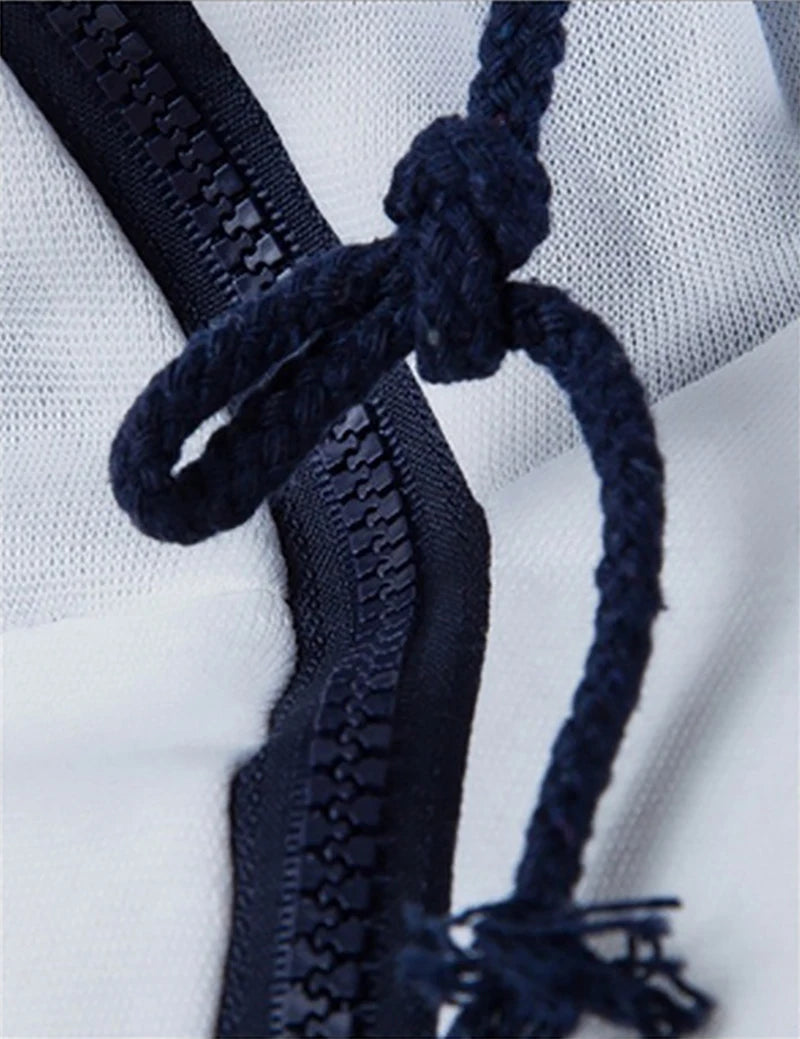 Sudadera con capucha de manga larga para hombre, sudadera con cremallera y capucha, cuello alto, top, chaqueta, abrigo, suéter negro