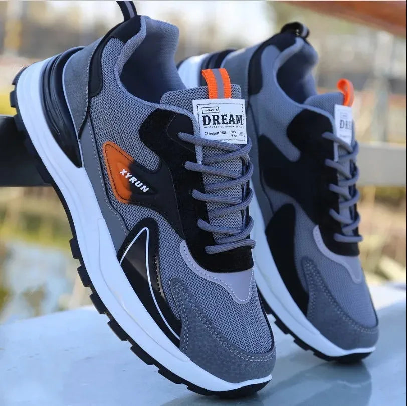 Fashion Men's Shoes Mesh Breathable Casual Sneakers Lace Up Comfort Running Shoes for Men Luxury Tennis Shoes Zapatillas Hombre