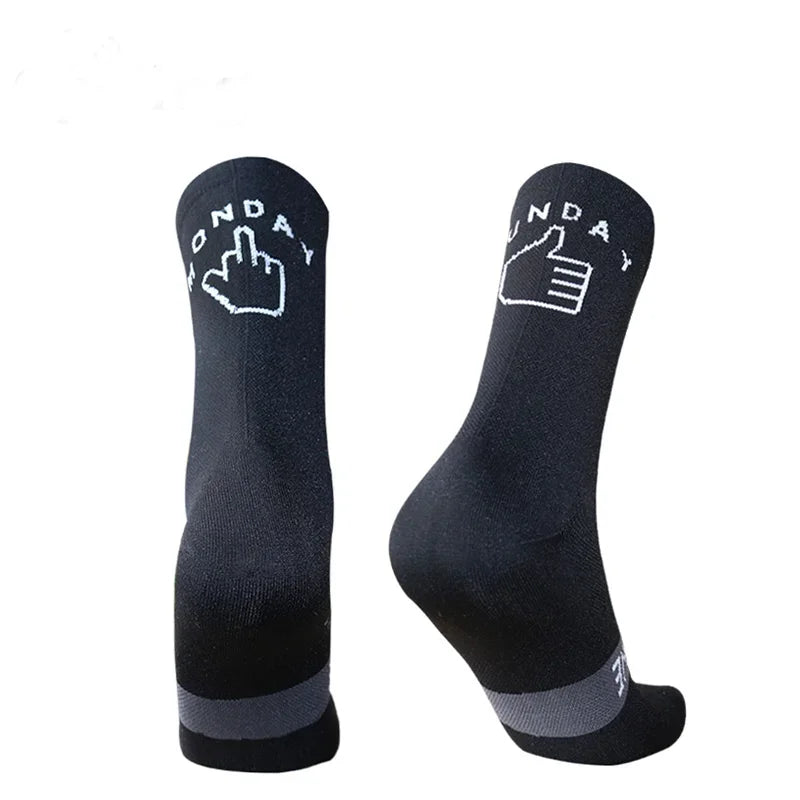 Deporte Correr Lunes Calcetines Nuevo Domingo Transpirable Ciclismo Calcetines de Ciclismo de Carretera para Hombres Mujeres calcetines ciclismo