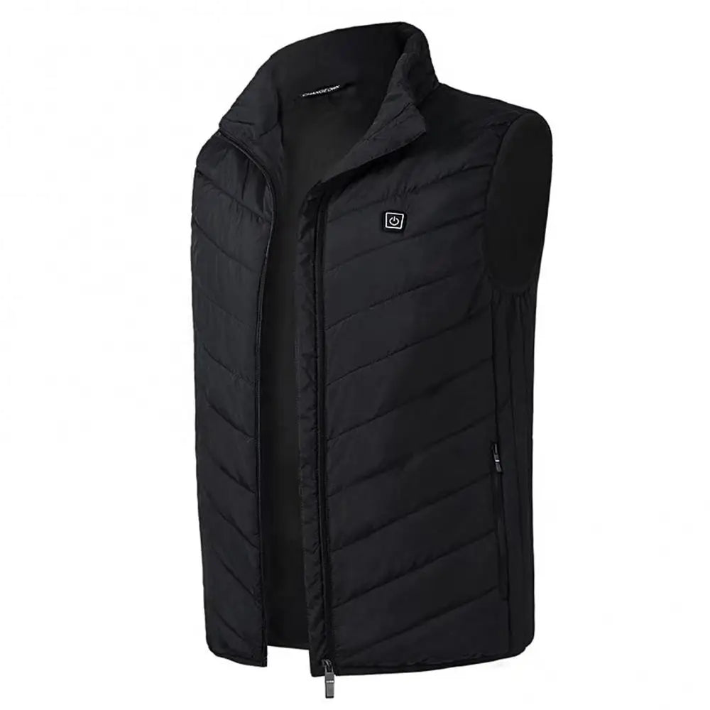 Chaleco Térmico de Invierno para Hombres con USB, Temperatura Constante Segura, Chaleco Calefactable Infrarrojo para Exteriores, Chaleco Térmico de Fibra de Carbono