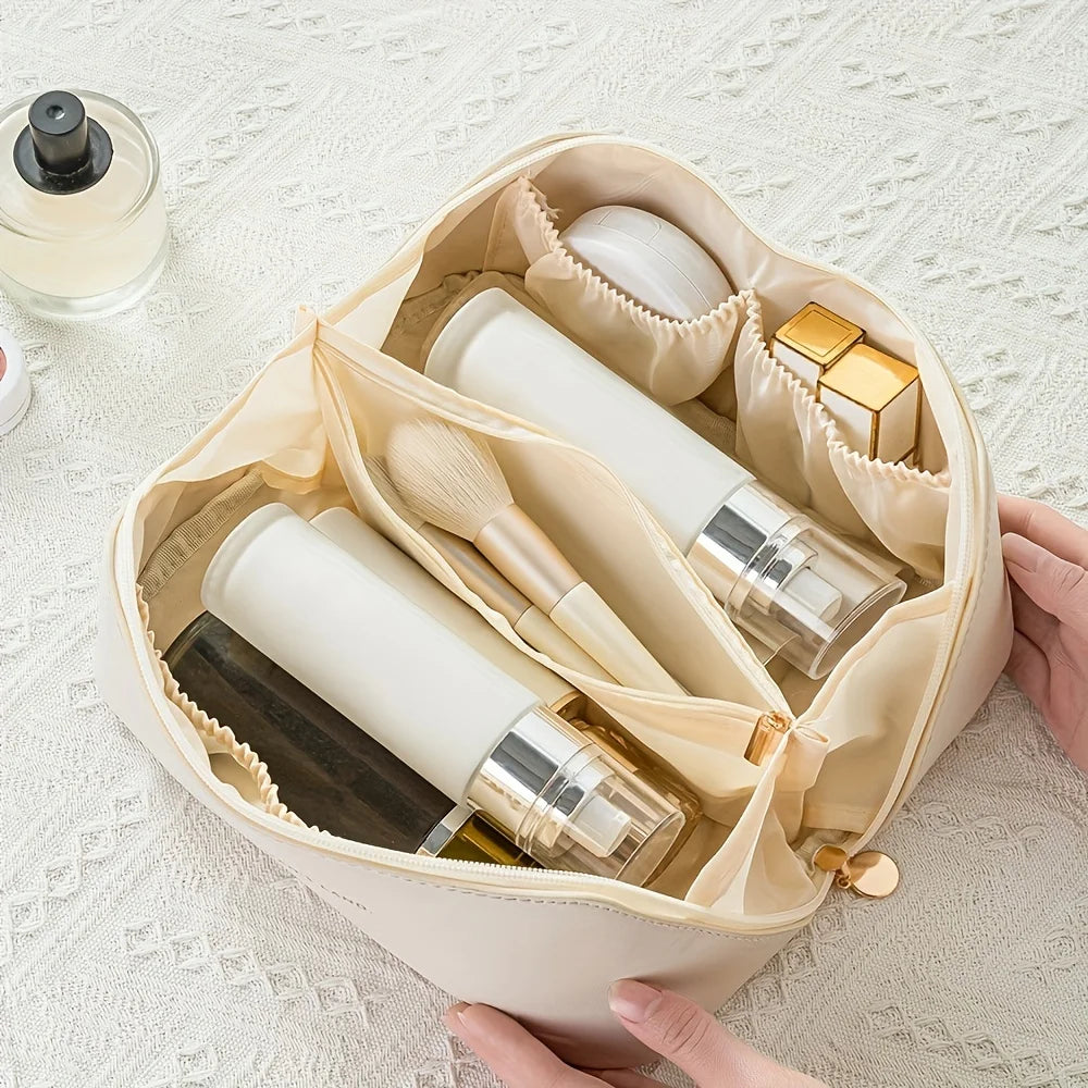 Organizador de maquillaje, bolsa de aseo para mujer, estuche de maquillaje, bolsa de almacenamiento, caja de lujo para mujer, neceser, bolsa organizadora con cremallera para viaje