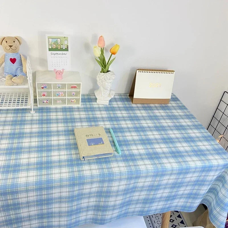 Mantel de tela escocesa, tapete de escritorio, mantel a prueba de polvo para mesa de comedor, protector de muebles, tapete de picnic, tapete para tocador