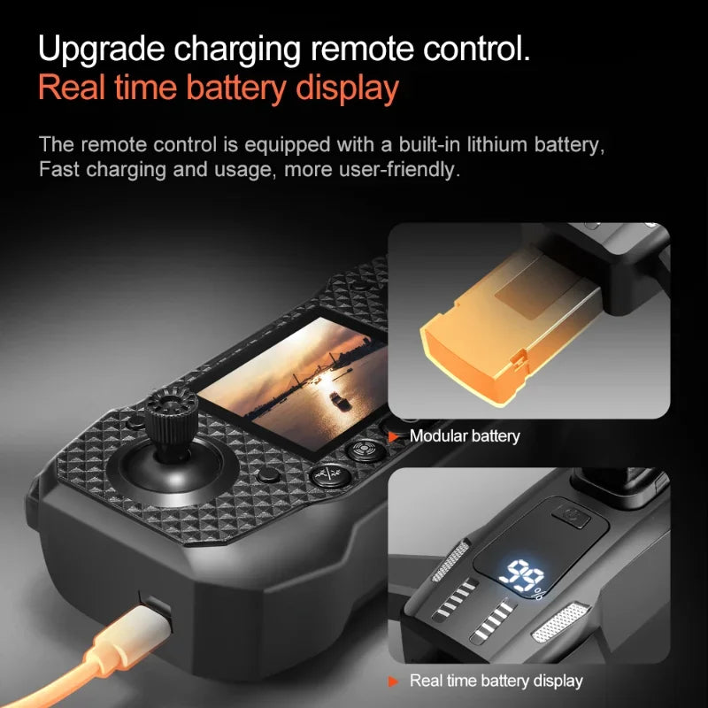 Nuevo Para Xiaomi M6 Drone 8K Cámara HD Profesional Drones 5G WIFI FPV Vídeo 4k UAV Con pantalla Mando a distancia RC Quadcopter Dron