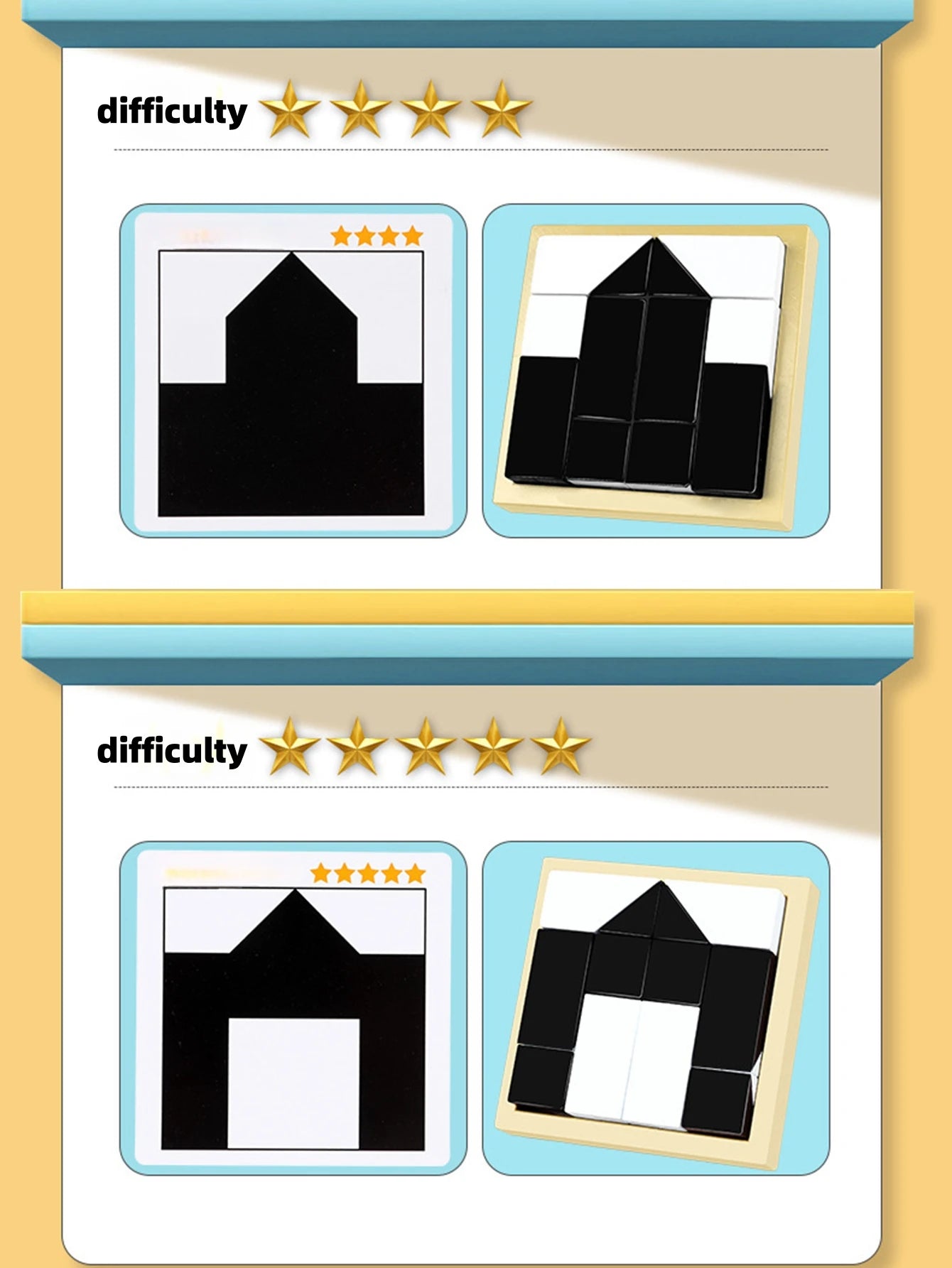 Jouets éducatifs de puzzle de blocs de construction cachés, entraînement de la capacité de réflexion spatiale et d'imagination, jeu interactif parent-enfant