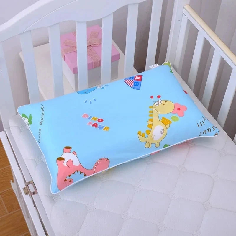 Funda de almohada individual de algodón nueva para niños, funda protectora de almohada especial para siestas de jardín de infancia, funda de almohada para bebé con estampado de dibujos animados