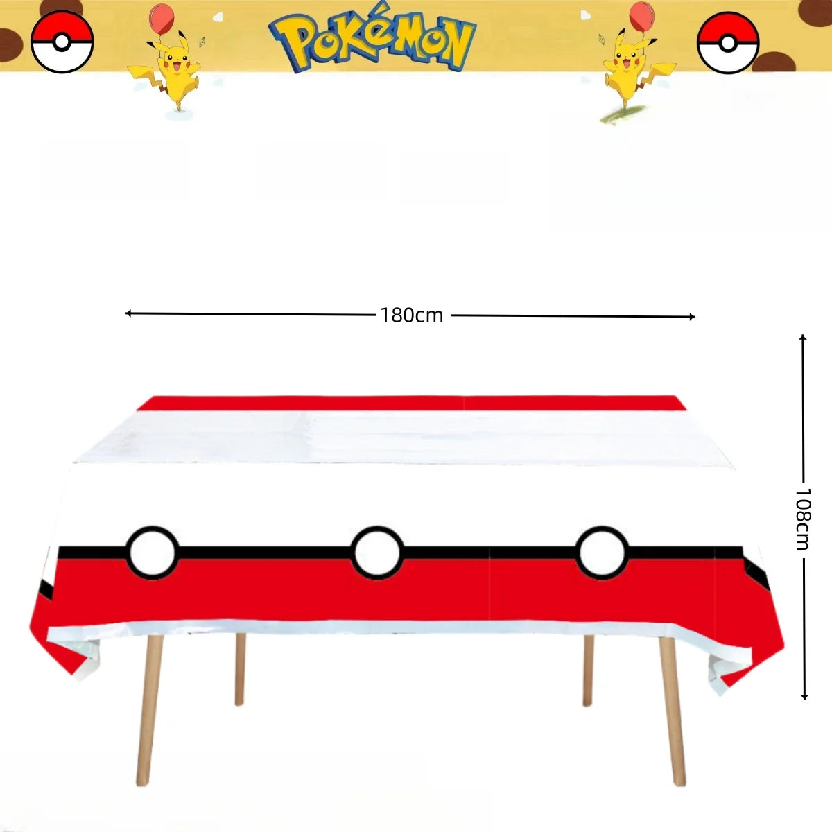 Mantel de Pokémon, decoración de fiesta de cumpleaños de Pikachu, mantel desechable, cubierta de mesa, baby shower, regalo de juguete para niños, suministros para fiestas