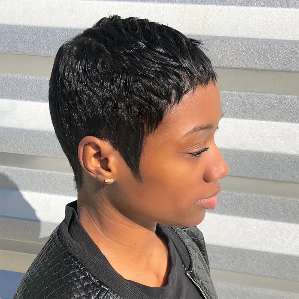 Curly Pixie Cut Wig (4")