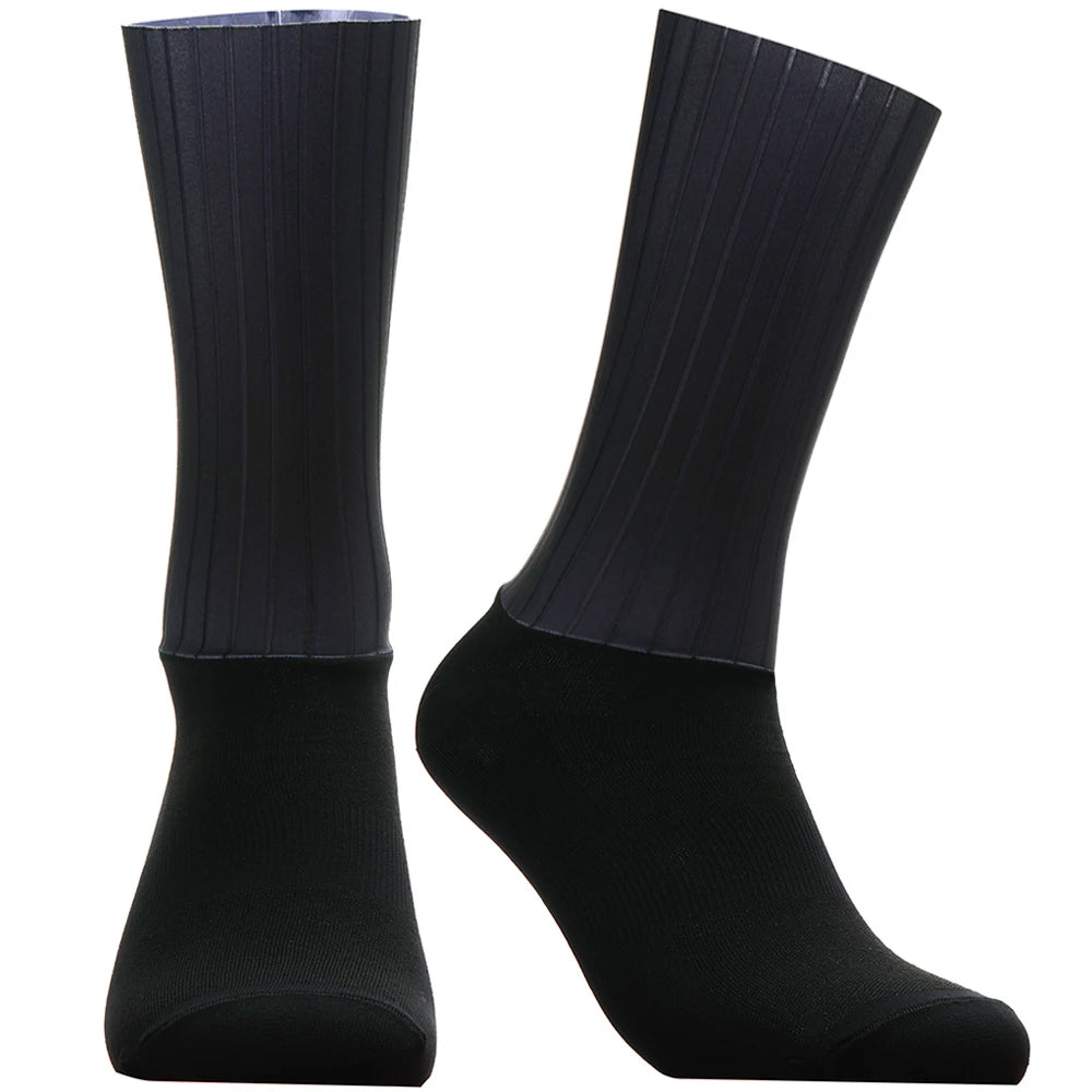 Calcetines de Ciclismo Antideslizantes con Silicona Whiteline para Verano 2024 Calcetines Aero para Hombre Calcetines Deportivos de Ciclismo para Correr Calcetines de Bicicleta Calcetines Ciclismo