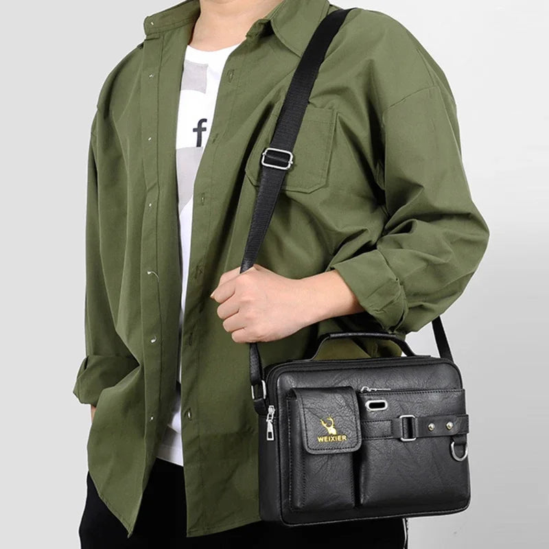 Bolsos Cruzados para Hombre Bolsos de Hombro Impermeables Multifunción Viaje Trabajo Negocios