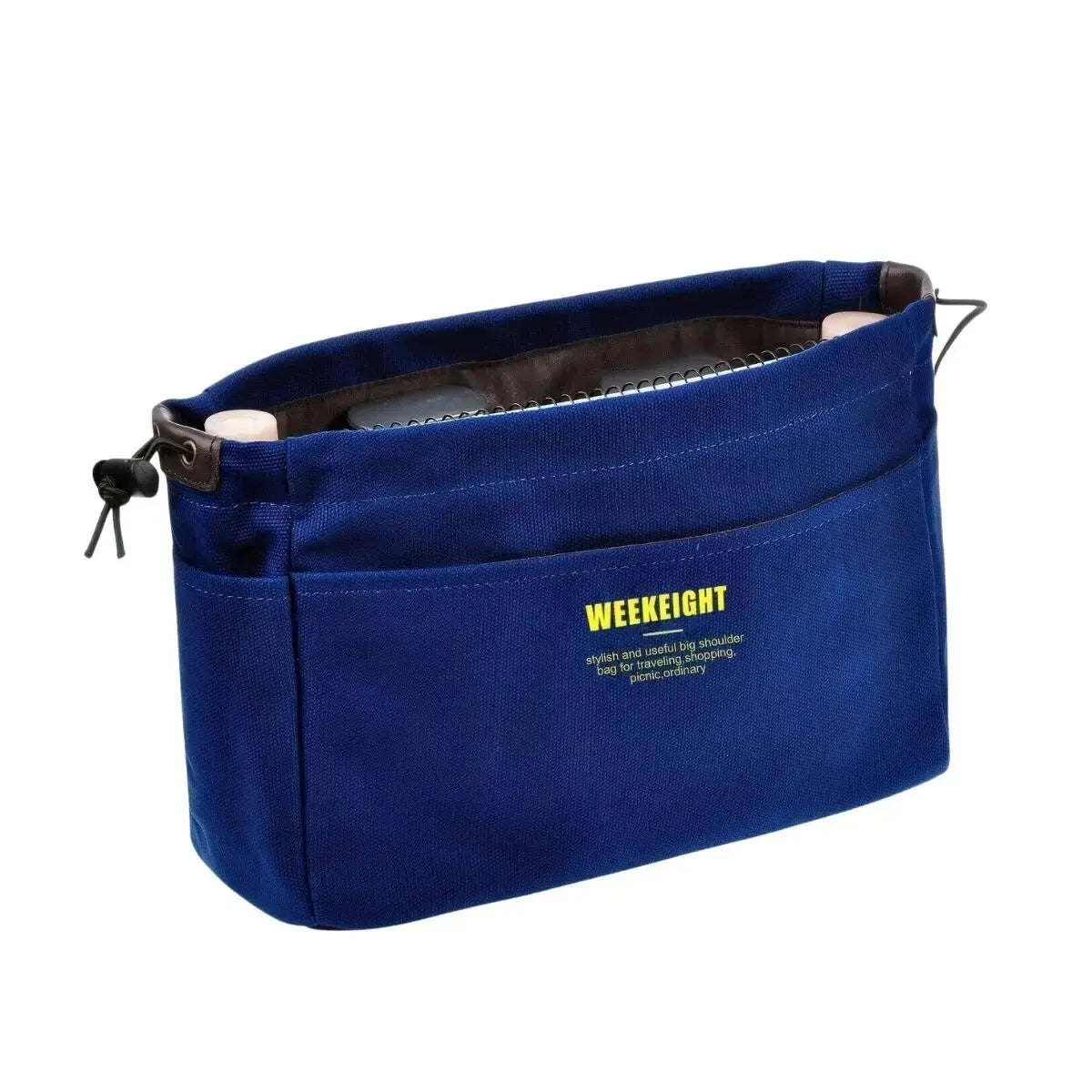 1/2 sacs de rangement en toile à cordon, multipoches, légers et portables, pour vos voyages.