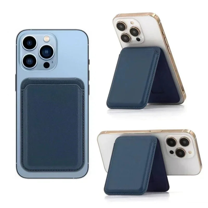 MagSafe Magnetic Leather Wallet Case – Card Holder & Hidden Stand for iPhone