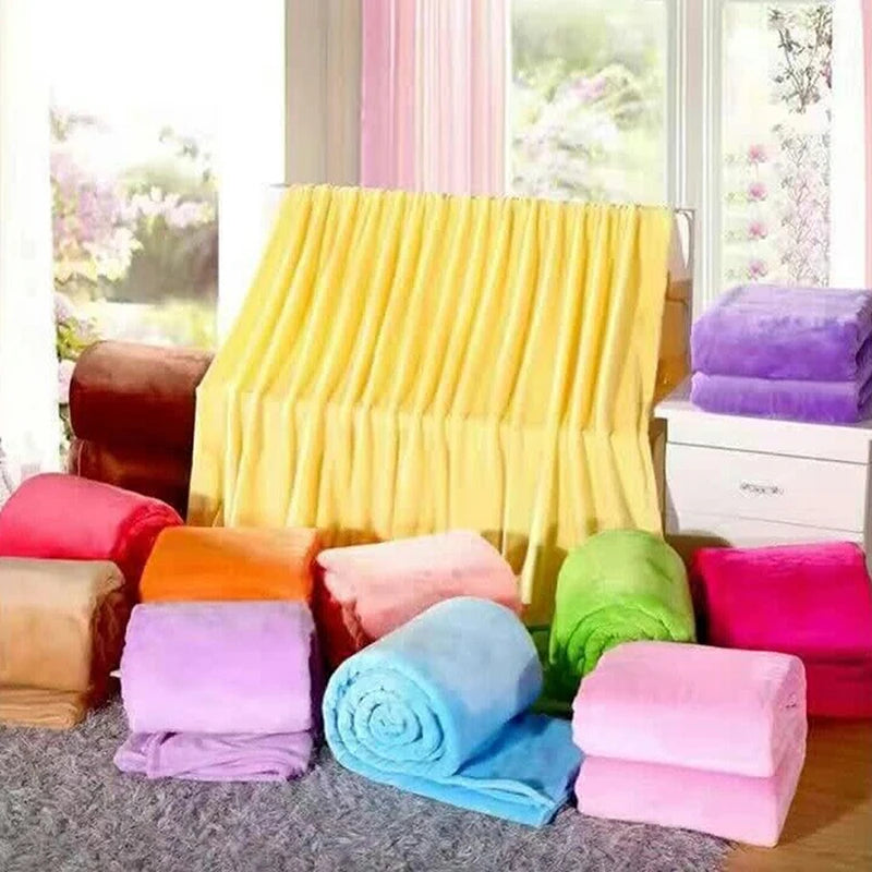 Couvertures douces et chaudes pour lits, jeté de lit en vison d'hiver, housse de canapé solide, couvre-lit, couvertures à carreaux d'hiver, drap d'hiver, couvre-lit
