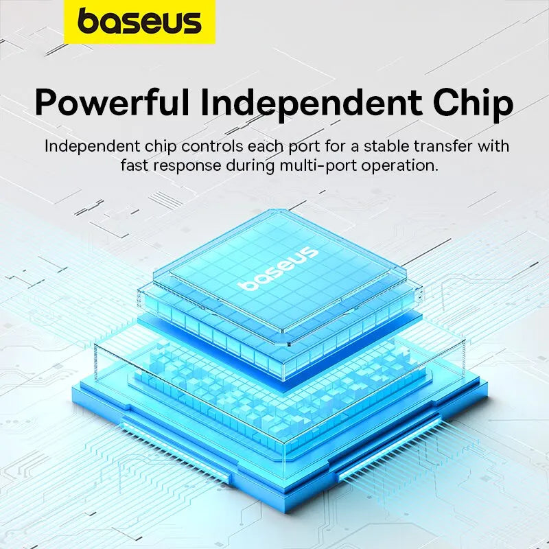 Baseus Hub USB de 4 puertos, Hub de ABS USB 3.0 para portátil, Adaptador Divisor Múltiple para Xiaomi Lenovo Macbook Accesorios de PC Ordenador