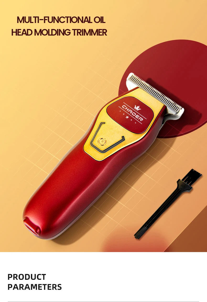 Cortapelos profesional para barbería, afeitadora para hombres, recortador de barba eléctrico, cuchilla en T de 0 mm, cortador de pelo inalámbrico, máquina de cortar el pelo