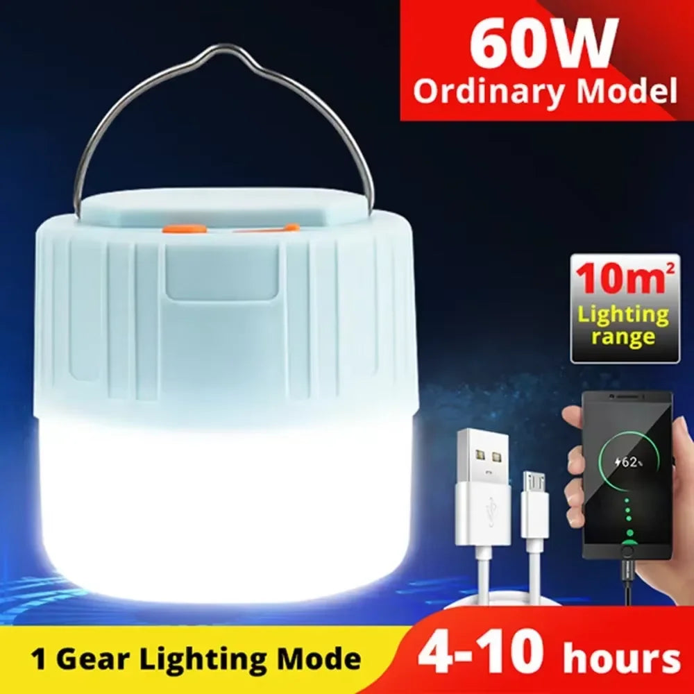 Linterna de camping portátil Power Bank Linternas LED de camping de mano impermeables para tienda de campaña al aire libre Foco recargable Linterna