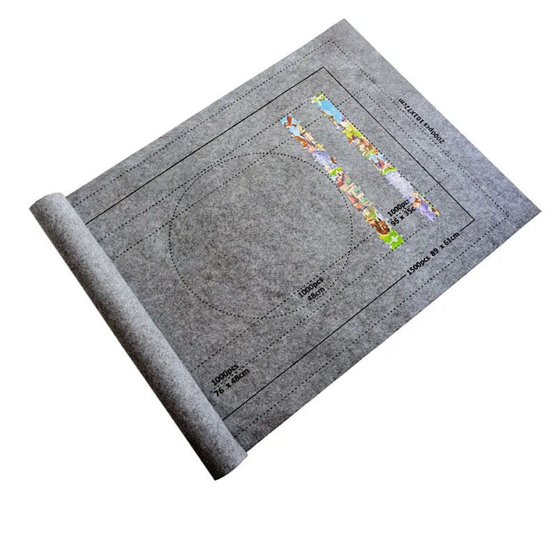 Rompecabezas Pad Jigsaw Roll Fieltro Tapete Alfombra Rompecabezas Manta Para Hasta 1500 Piezas Accesorios De Rompecabezas Nueva Bolsa De Almacenamiento Portátil De Viaje