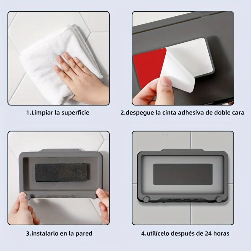 Support de téléphone portable étanche pour salle de bain Se baigner, regarder des émissions de télévision, regarder des vidéos Le téléphone portable peut toucher l'écran Toilettes