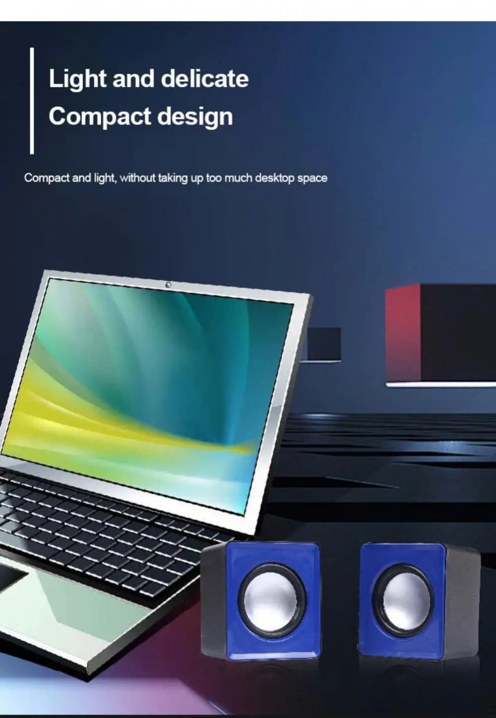 Altavoz de computadora para PC portátil de escritorio Caixa De Som Caja de sonido Sistema de audio de música Bocina Columna Acústica Columna Unidad amplificada