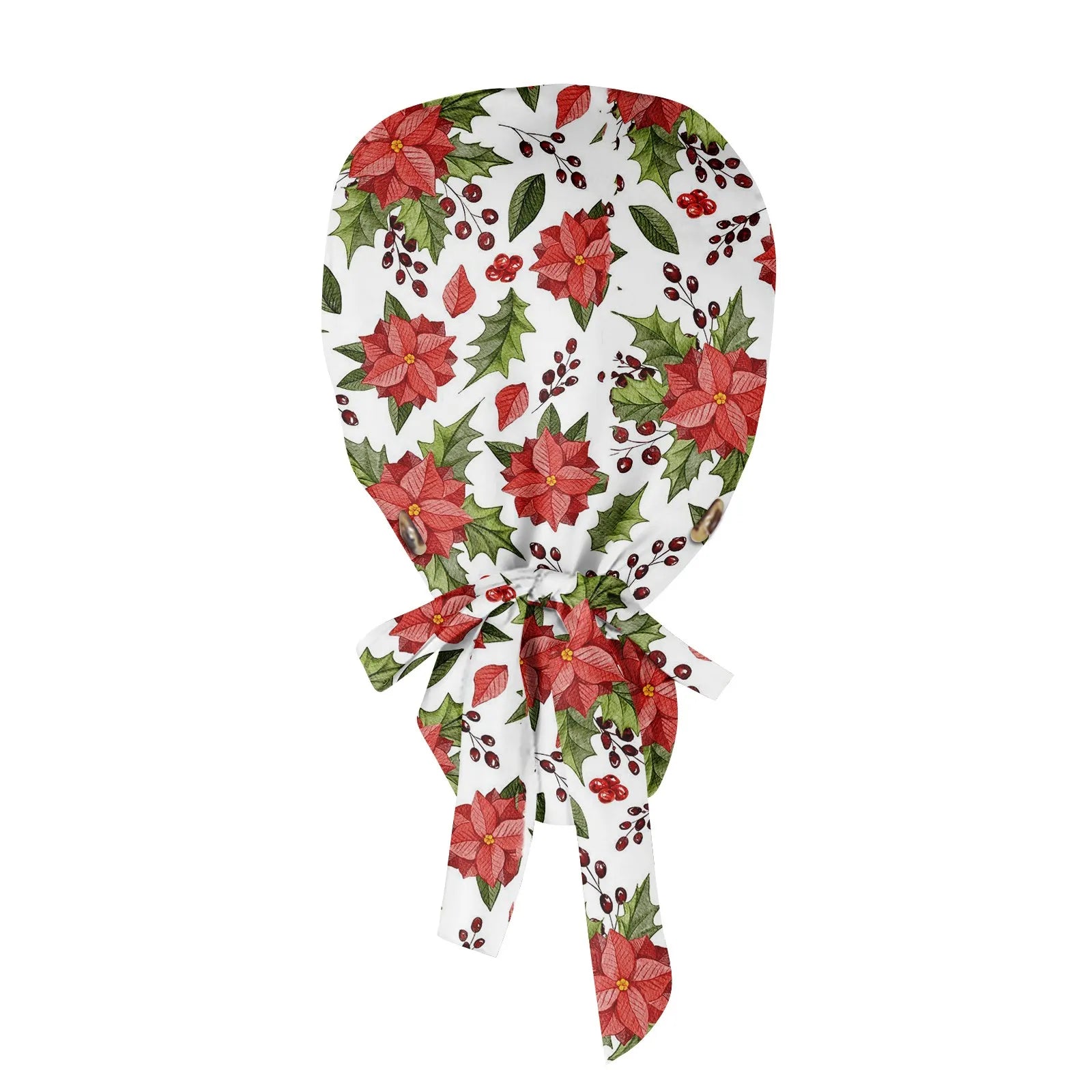 Gorro de Trabajo de Pelo Largo con Estampado Navideño a la Moda, Gorro de Trabajo Ajustable, Gorro de Enfermería para Salón de Belleza, Gorro Quirúrgico Femenino, Gorros de Enfermera