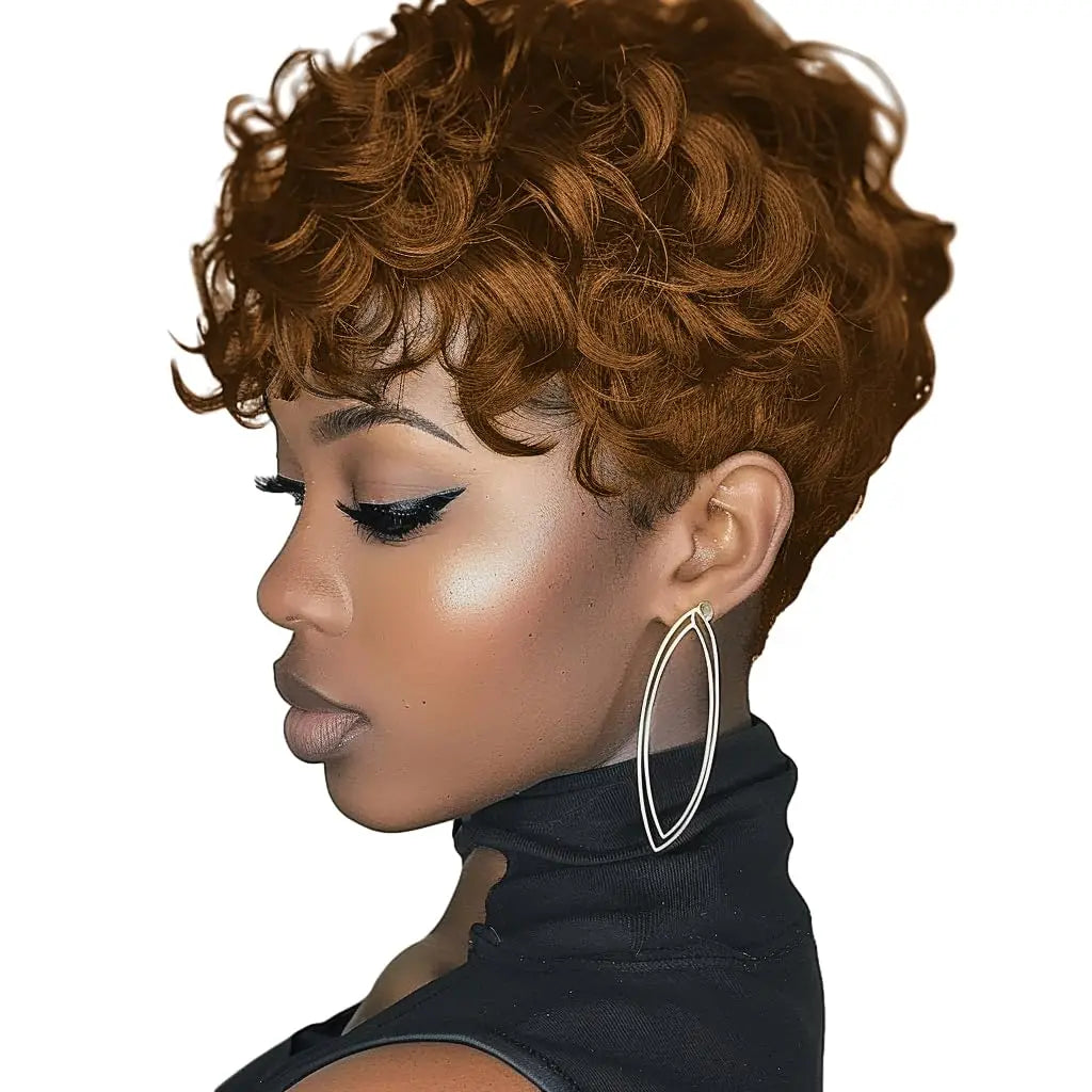 Grey Curly Pixie Wig