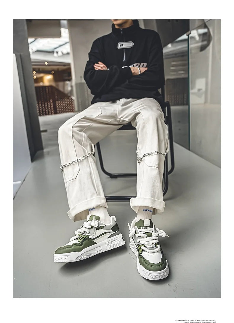 Zapatos de hombre, zapatillas de moda para hombre, zapatillas de correr de otoño de nueva marca, cómodas, con suela blanda, Tenis Masculino