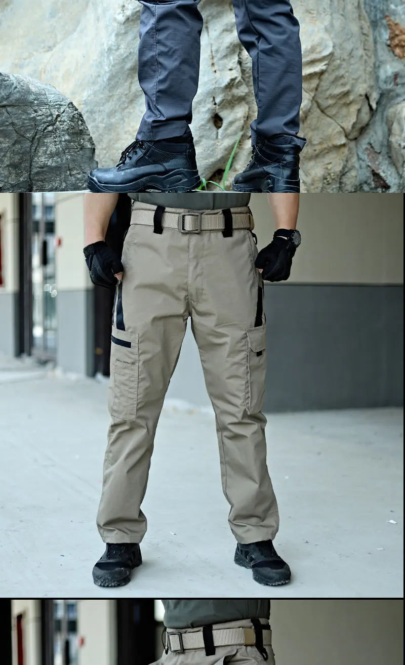 Pantalones de trabajo tácticos nuevos para hombre, pantalones cargo para exteriores, pantalones impermeables multibolsillos, ropa de trabajo para exteriores de otoño y primavera, pantalones de senderismo