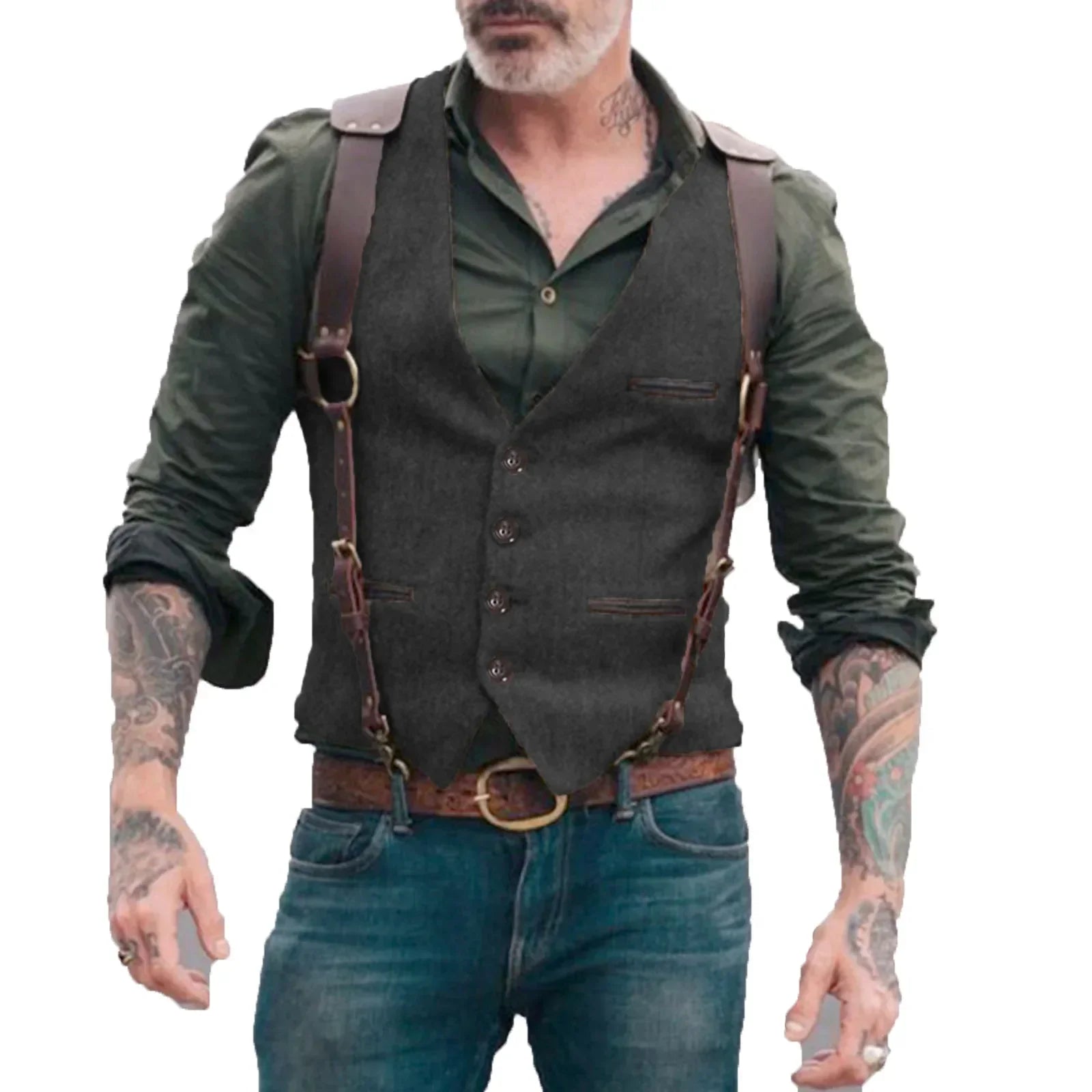 Nuevos chalecos de traje de negocios para hombre, lisos, con cuello en V, formales, con múltiples bolsillos, chaleco informal ajustado sin mangas para bodas de padrinos de boda.