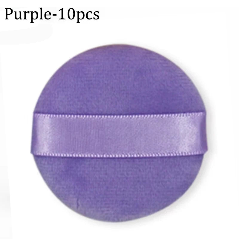 Esponja de Maquillaje de Terciopelo Suave 5/10Pcs Borla Cosmética para Polvo Suelto Esponja de Maquillaje Facial de Doble Cara Corrector Herramientas de Maquillaje Húmedo y Seco