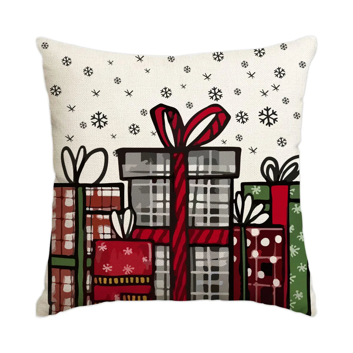 Housse de coussin de Noël à carreaux Buffalo – Confortable, classique et festive