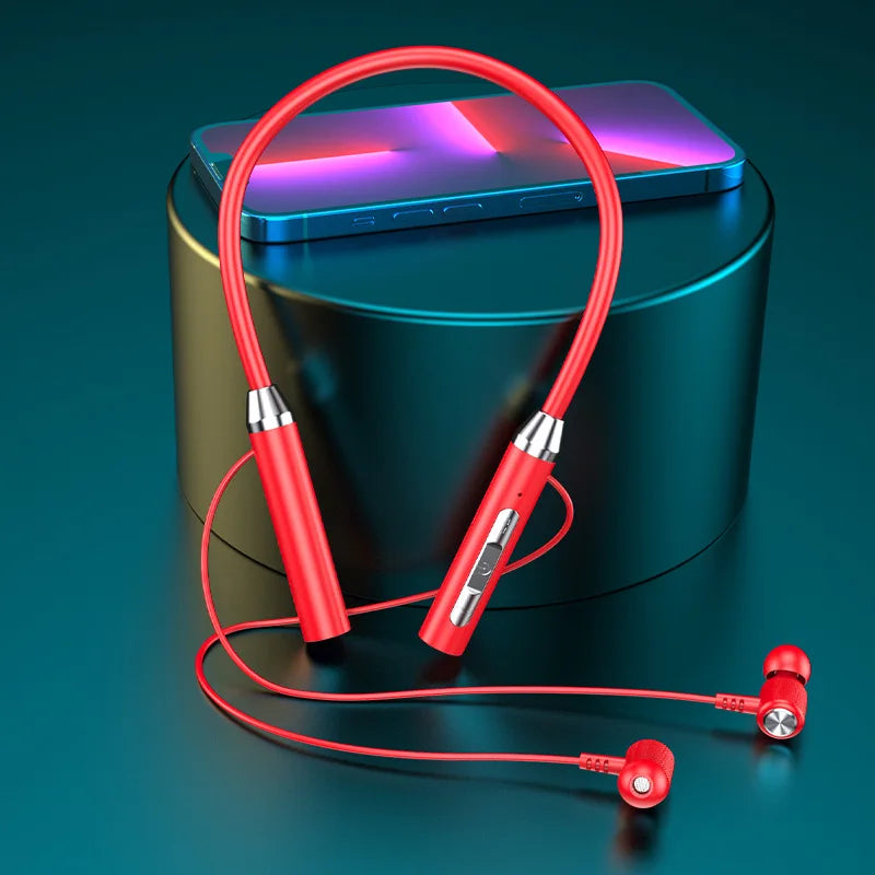 Auriculares Bluetooth Inalámbricos Magnéticos HIFI Deportivos de Diadema Colgante TWS Auriculares Inalámbricos Bluetooth con Micrófono